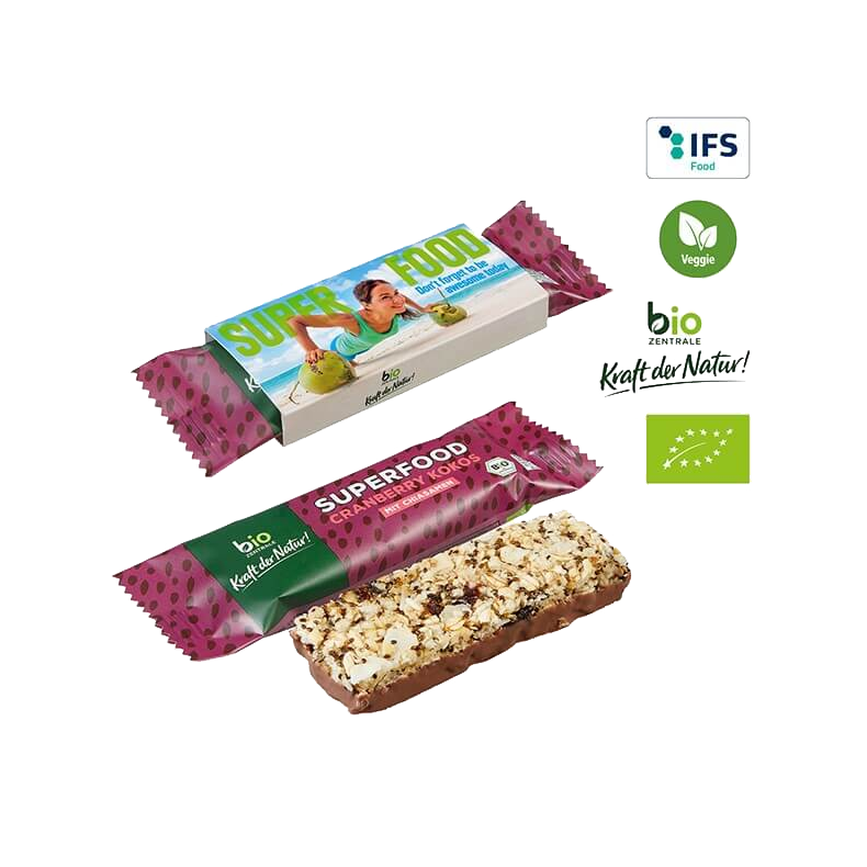 kologisk Cereal Bar SUPERFOOD Tranebr og Kokos