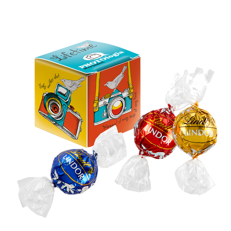 Mini Promo-Cube med Lindt Lindor Truffles Mix