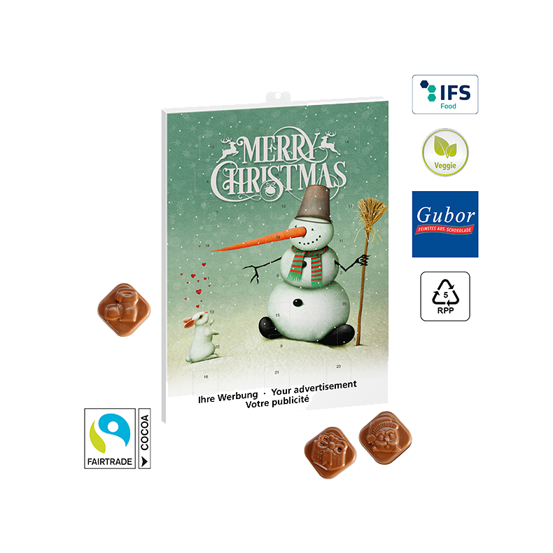 Klassisk chokolade julekalender, Med dit design, BASIC