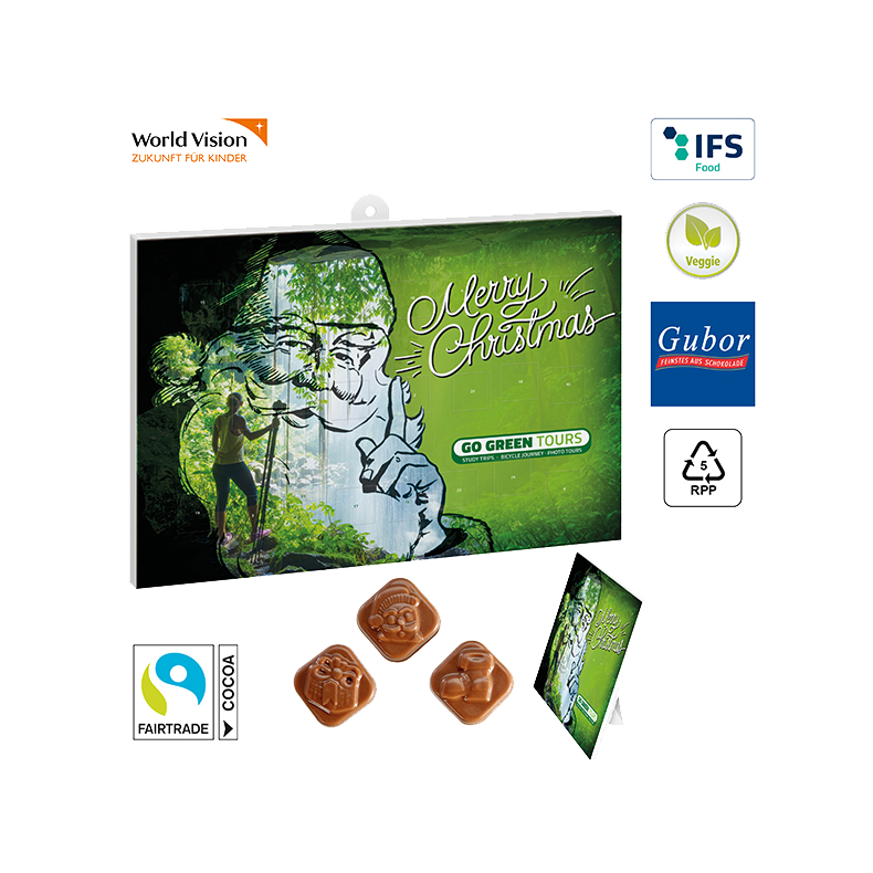 Klassisk Chokolade Julekalender, Bord/Vghng, BUSINESS