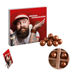 Papir Mini Julekalender med sprde chokokugler