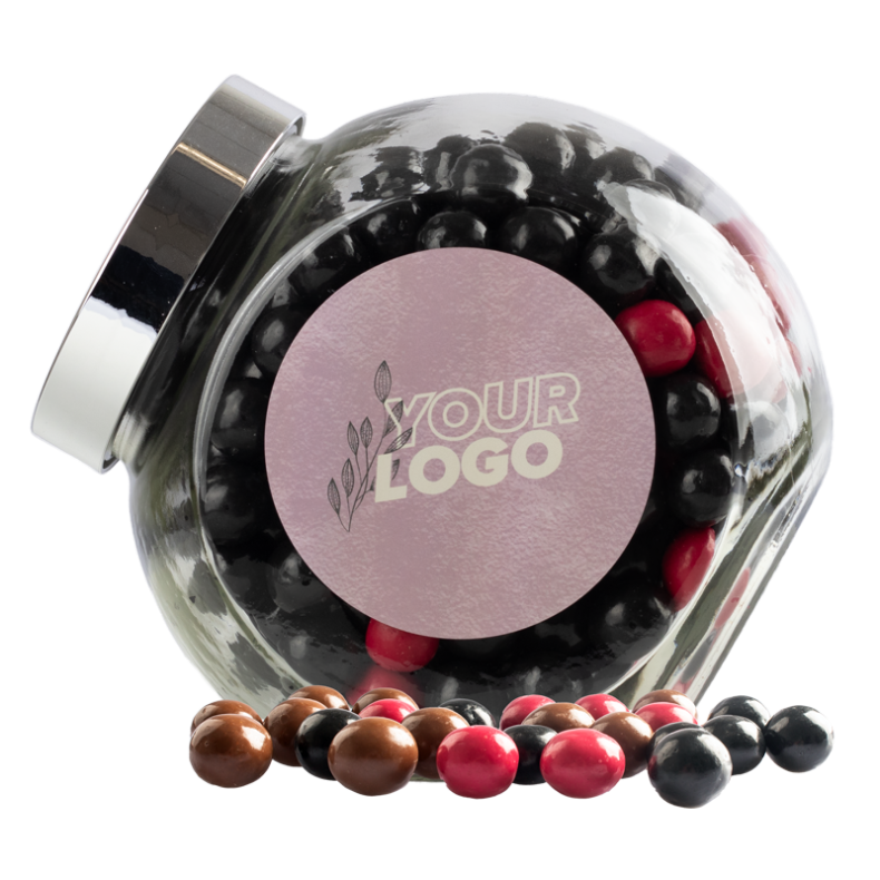 Klassisk Glaskrukke - Choko Kugler uden folie (MAXI)