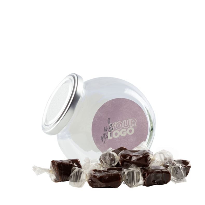 Klassisk Glaskrukke m. Chokolade Karamel (MINI)