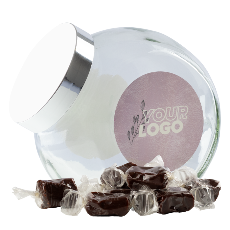Klassisk glaskrukke m. chokolade karamel (MAXI)
